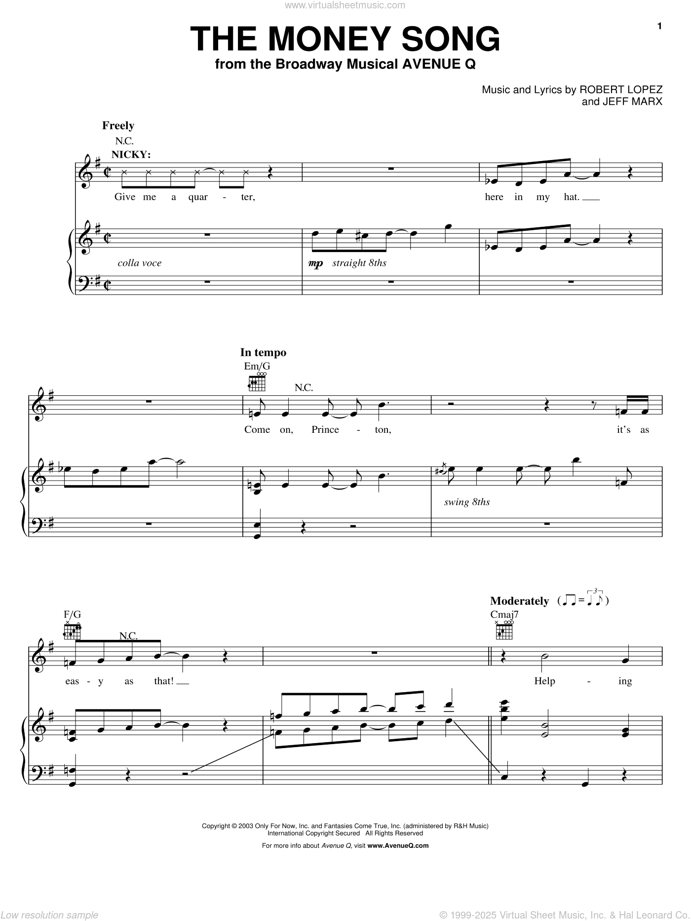 The Money Song (from Avenue Q)
