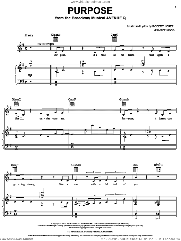 Purpose (from Avenue Q)