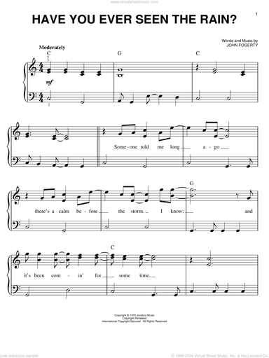 Have You Ever Seen The Rain?, (easy)