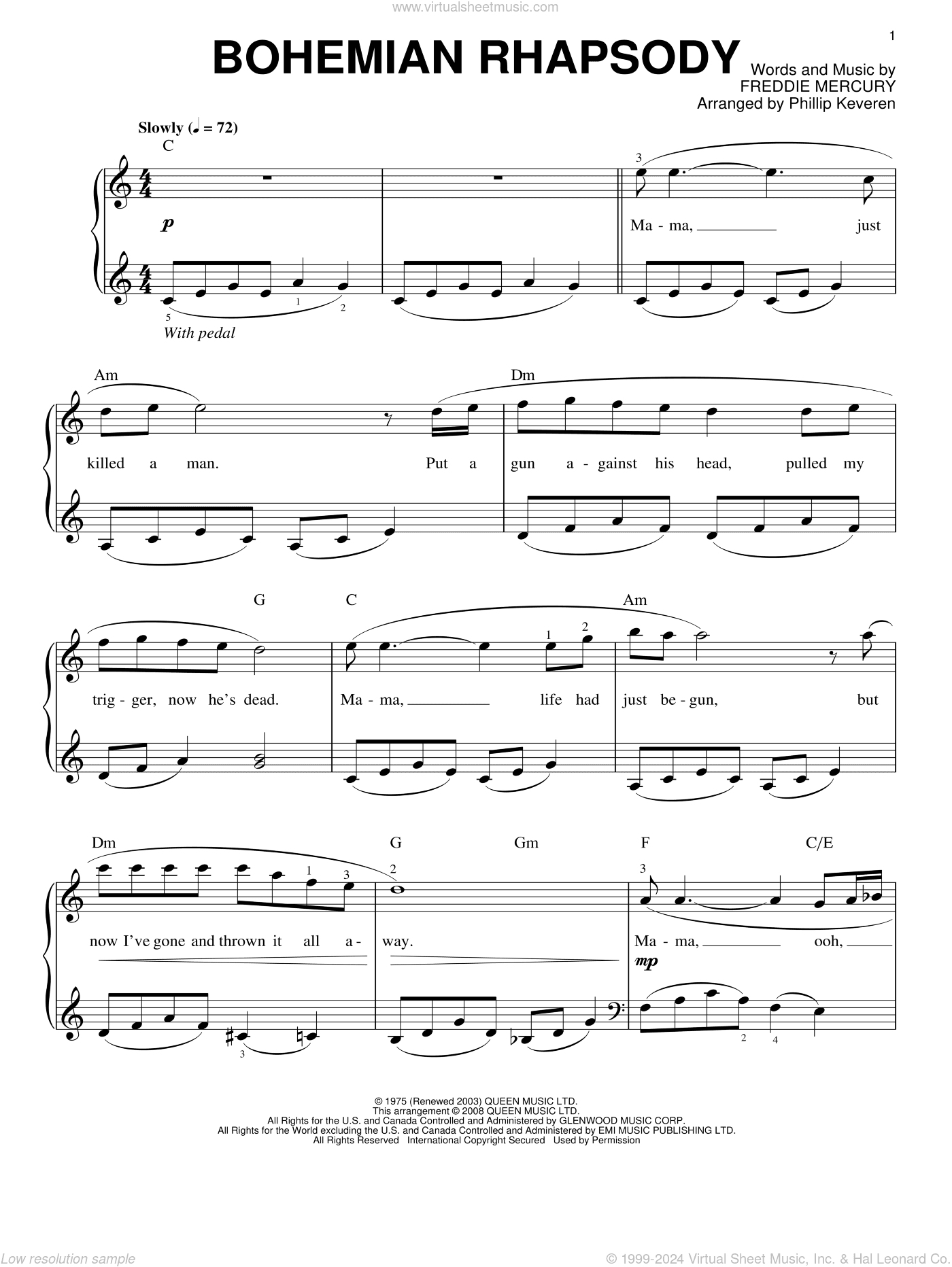 Bohemian Rhapsody (arr. Phillip Keveren)