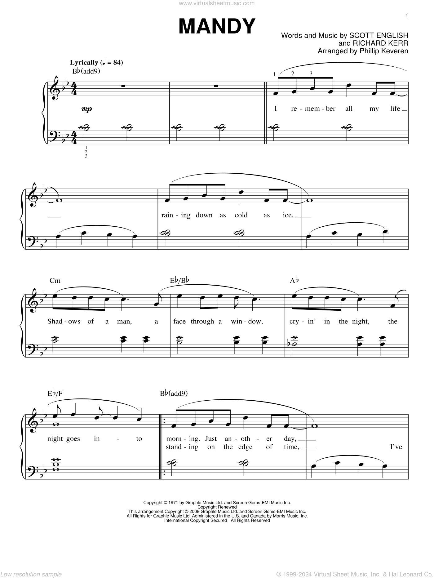Mandy (arr. Phillip Keveren)