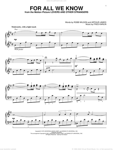 For All We Know, (intermediate)