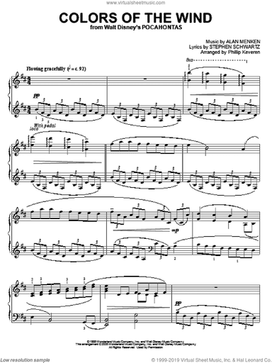 Colors Of The Wind [Classical version] (from Pocahontas) (arr. Phillip Keveren)