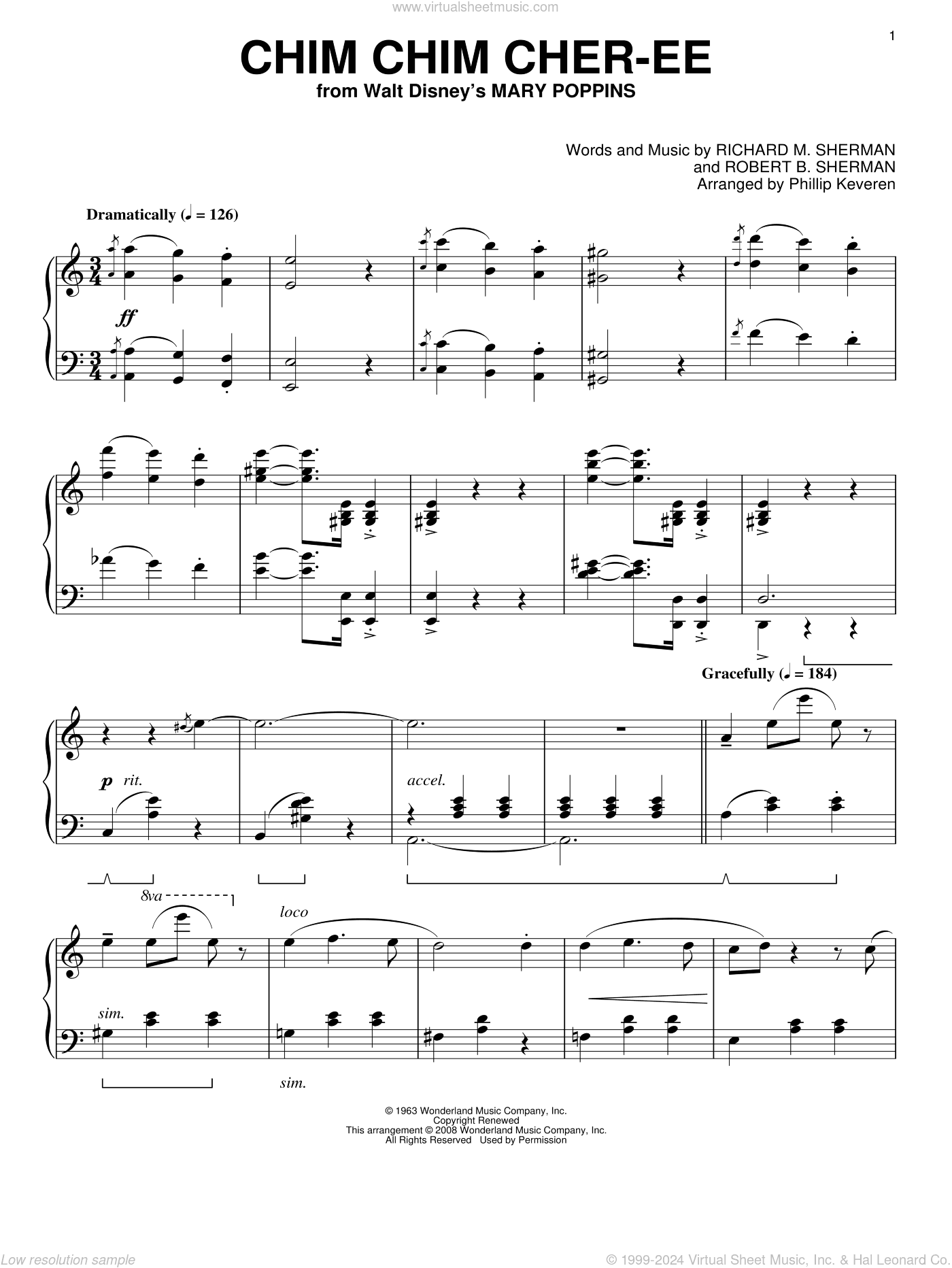 Chim Chim Cher-ee [Classical version] (from Mary Poppins) (arr. Phillip Keveren)