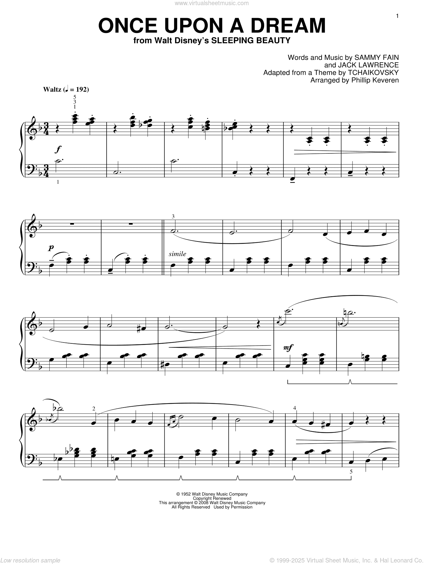 Once Upon A Dream [Classical version] (arr. Phillip Keveren)