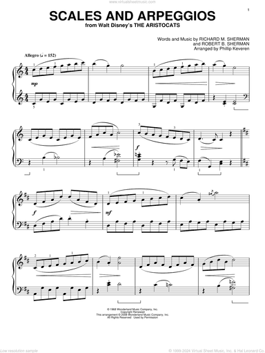 Scales And Arpeggios [Classical version] (from The Aristocats) (arr. Phillip Keveren)