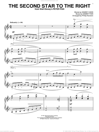 The Second Star To The Right (from Peter Pan) [Classical version] (arr. Phillip Keveren)
