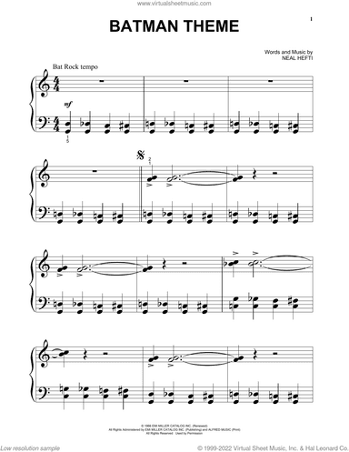 Batman Theme, (beginner)