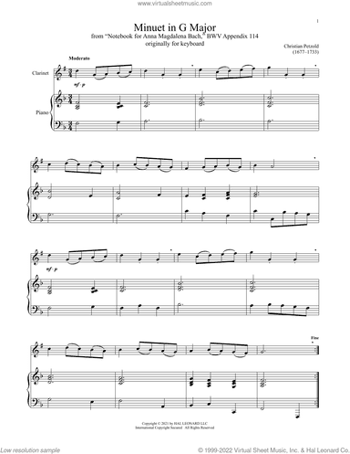Minuet In G Major, BWV Anh. 114