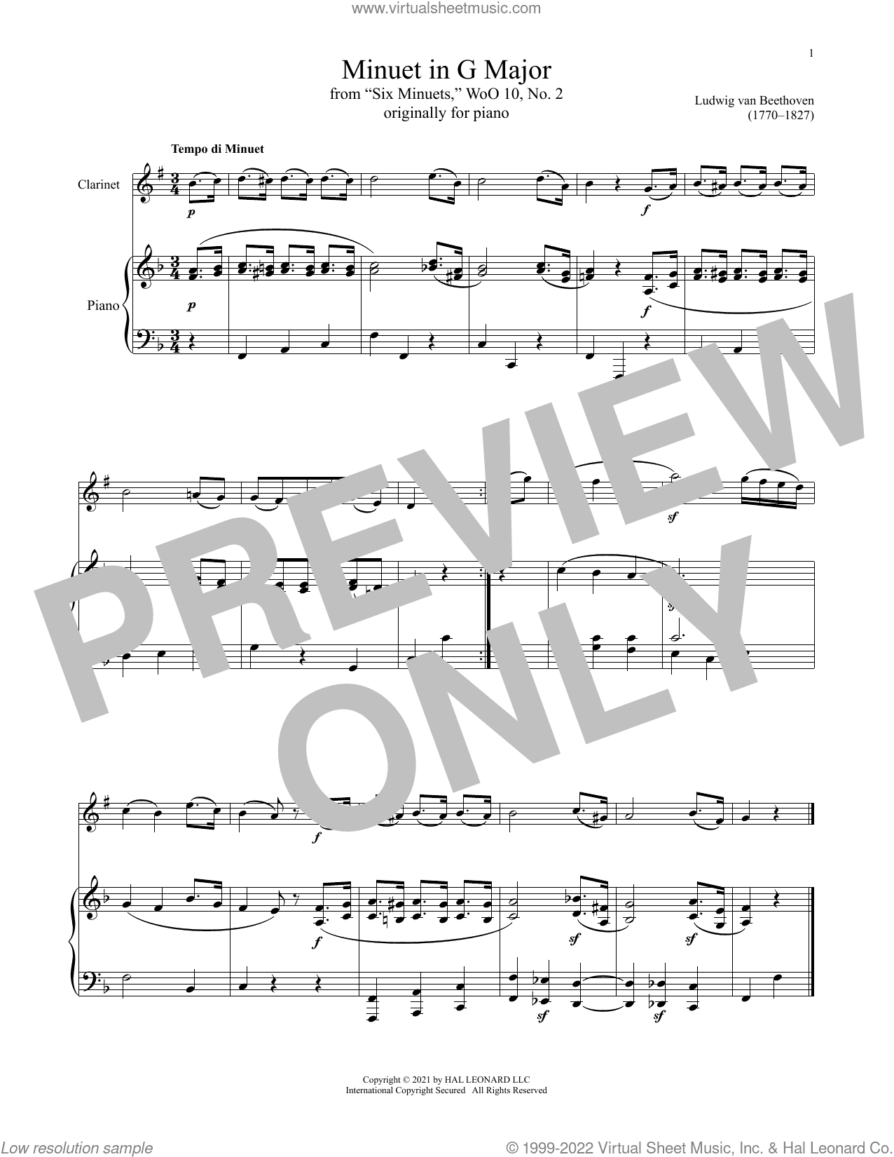 Minuet In G Major