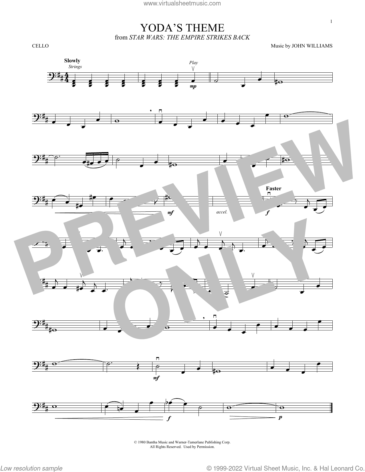 Yoda's Theme (from Star Wars: The Empire Strikes Back)