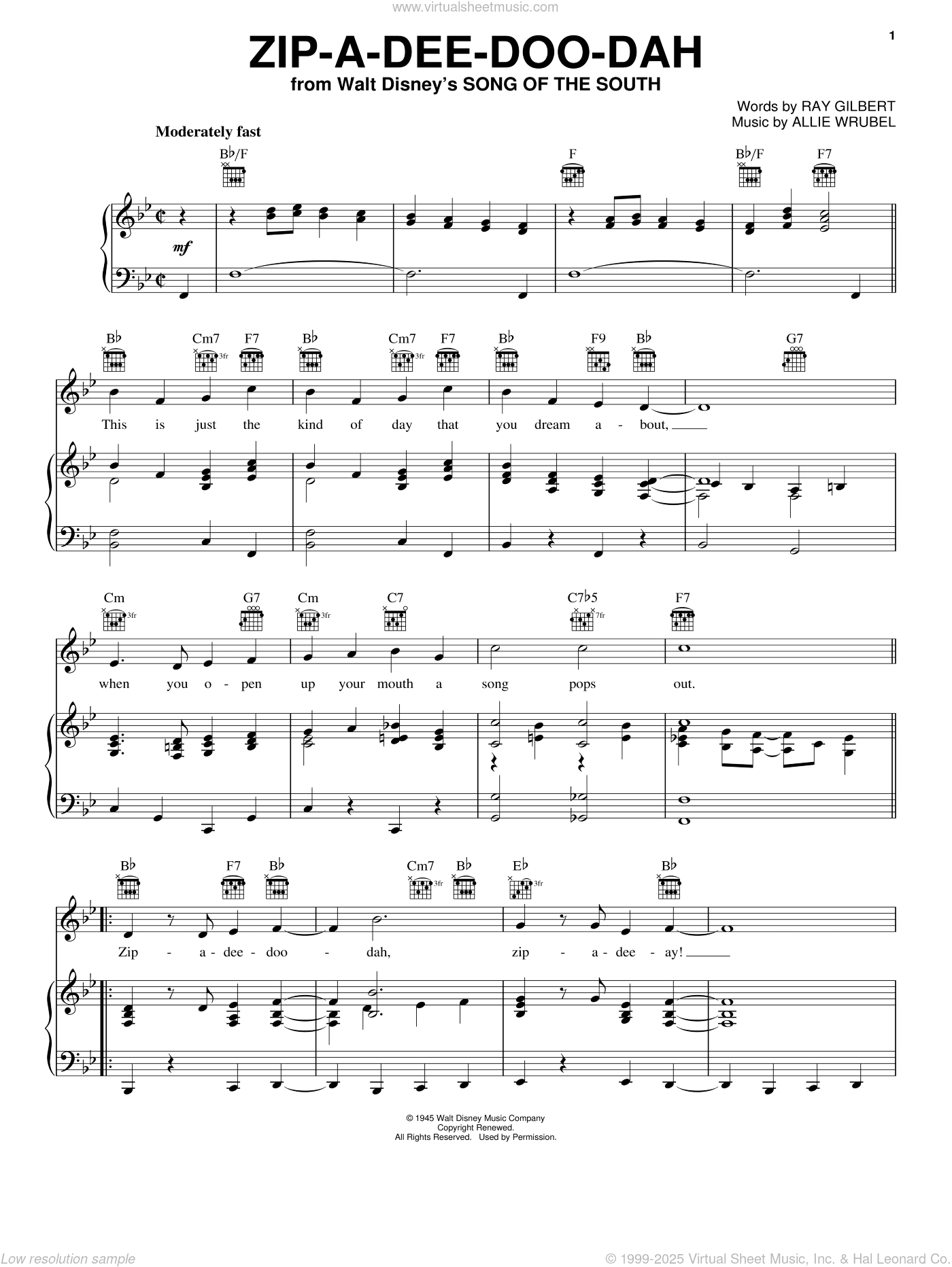 Zip-A-Dee-Doo-Dah (from Song Of The South)