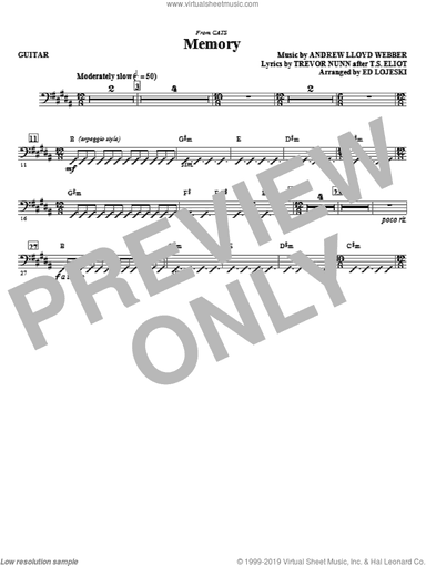 Memory (from Cats) (arr. Ed Lojeski) (complete set of parts)