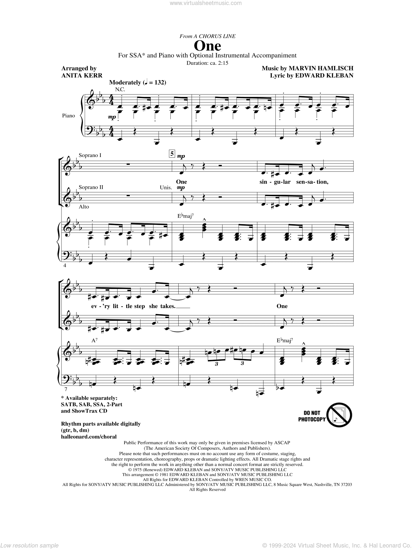 One (from A Chorus Line)