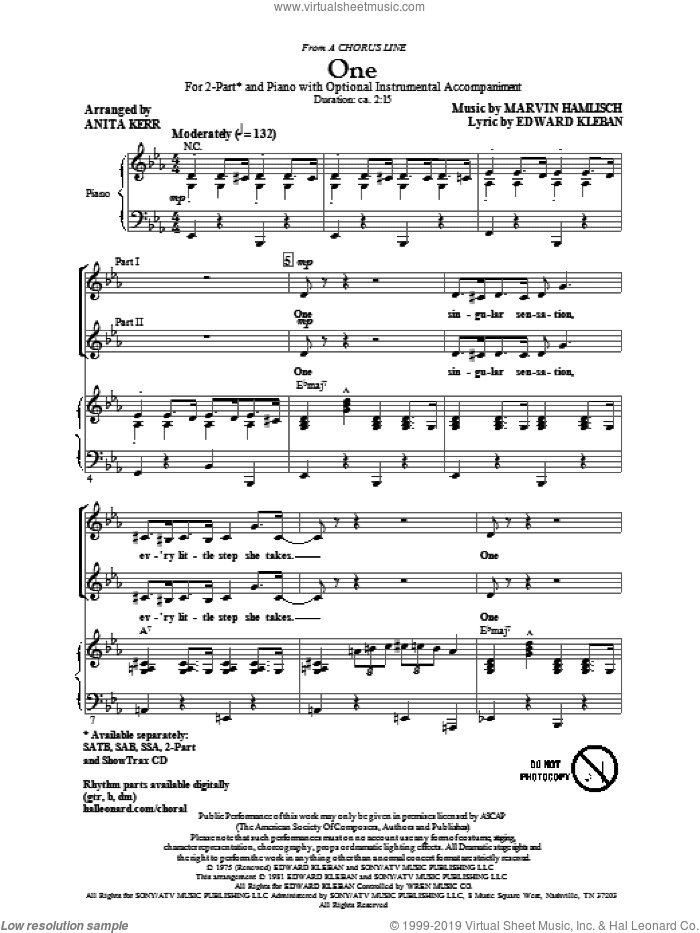 One (from A Chorus Line)