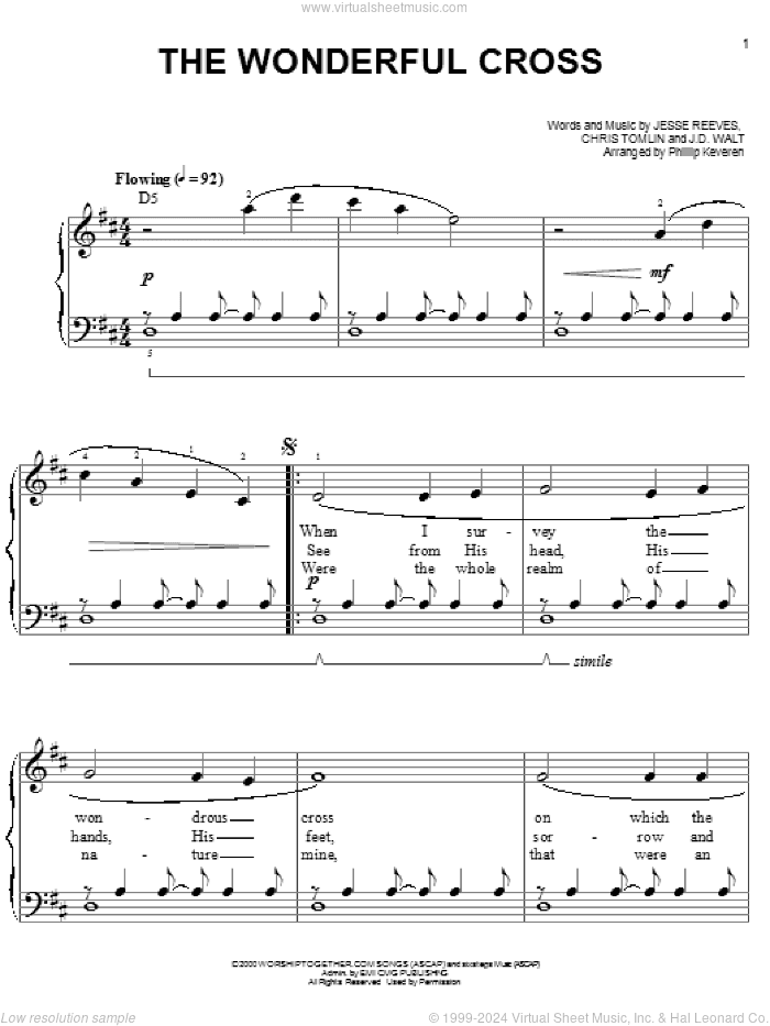 The Wonderful Cross (arr. Phillip Keveren)