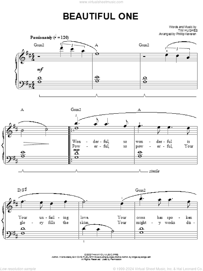Beautiful One (arr. Phillip Keveren)