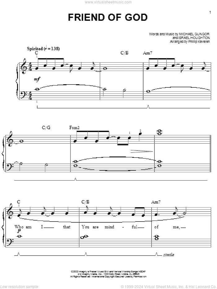 Friend Of God (arr. Phillip Keveren)