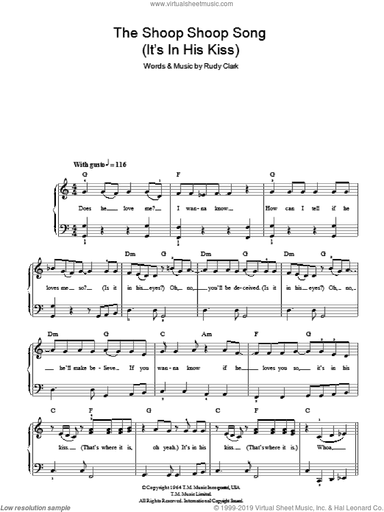 The Shoop Shoop Song (It's In His Kiss)