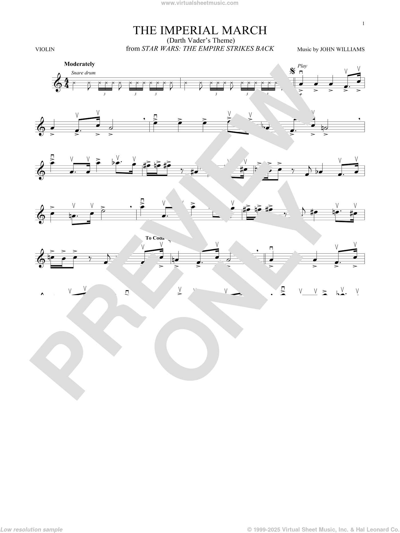 The Imperial March (Darth Vader's Theme) (from Star Wars: The Empire Strikes Back)