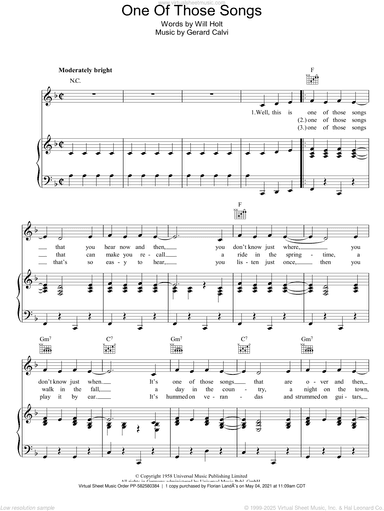 One Of Those Songs (Le Bal De Madame de Mortemouille)