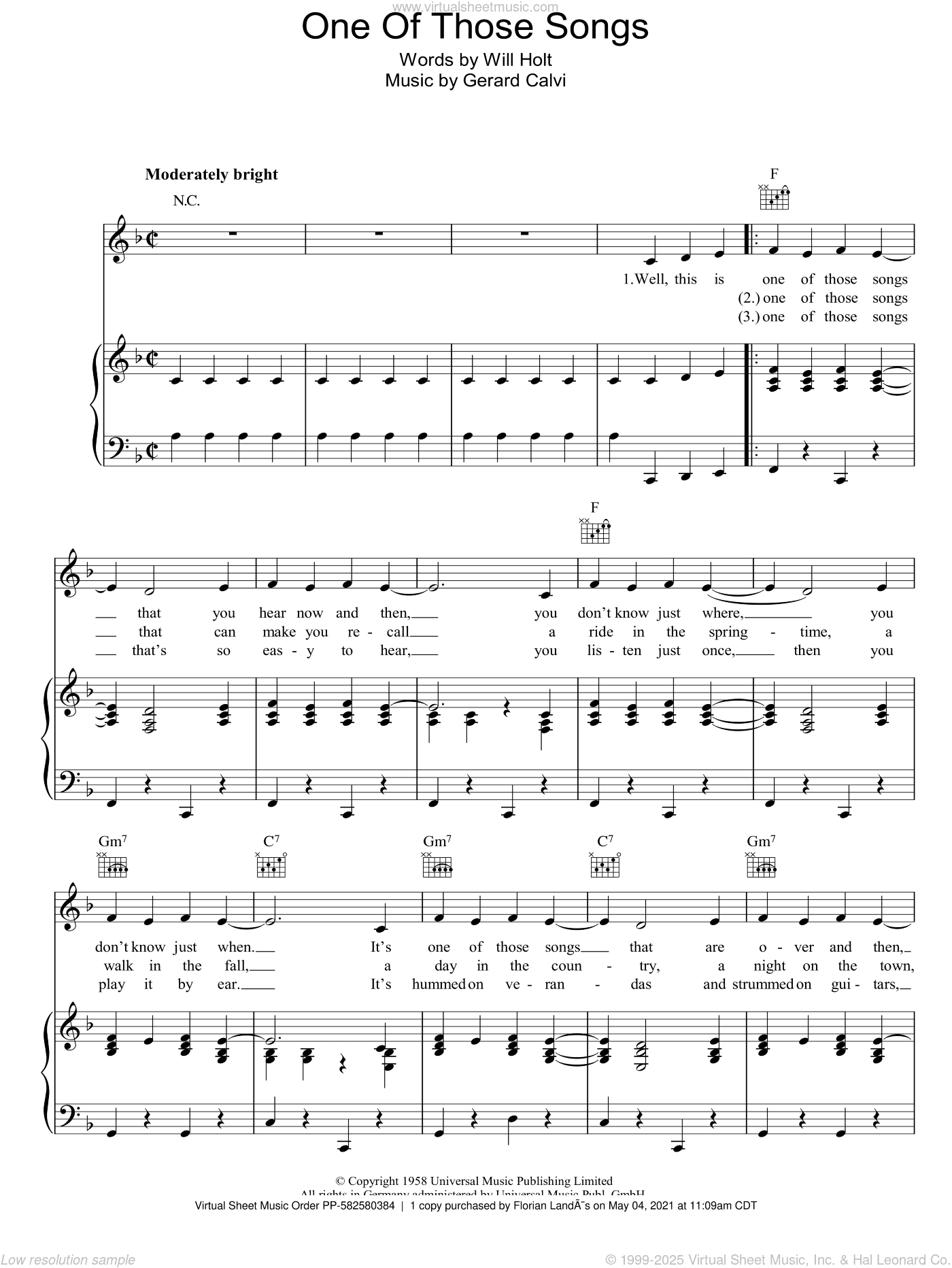 One Of Those Songs (Le Bal De Madame de Mortemouille)