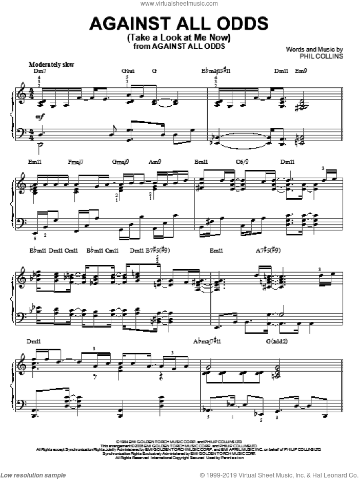 Against All Odds (Take A Look At Me Now) [Jazz version] (arr. Brent Edstrom)