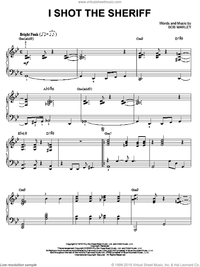 I Shot The Sheriff [Jazz version] (arr. Brent Edstrom)