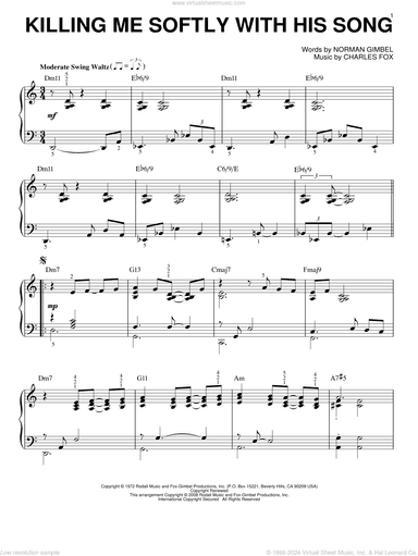 Killing Me Softly With His Song [Jazz version] (arr. Brent Edstrom)