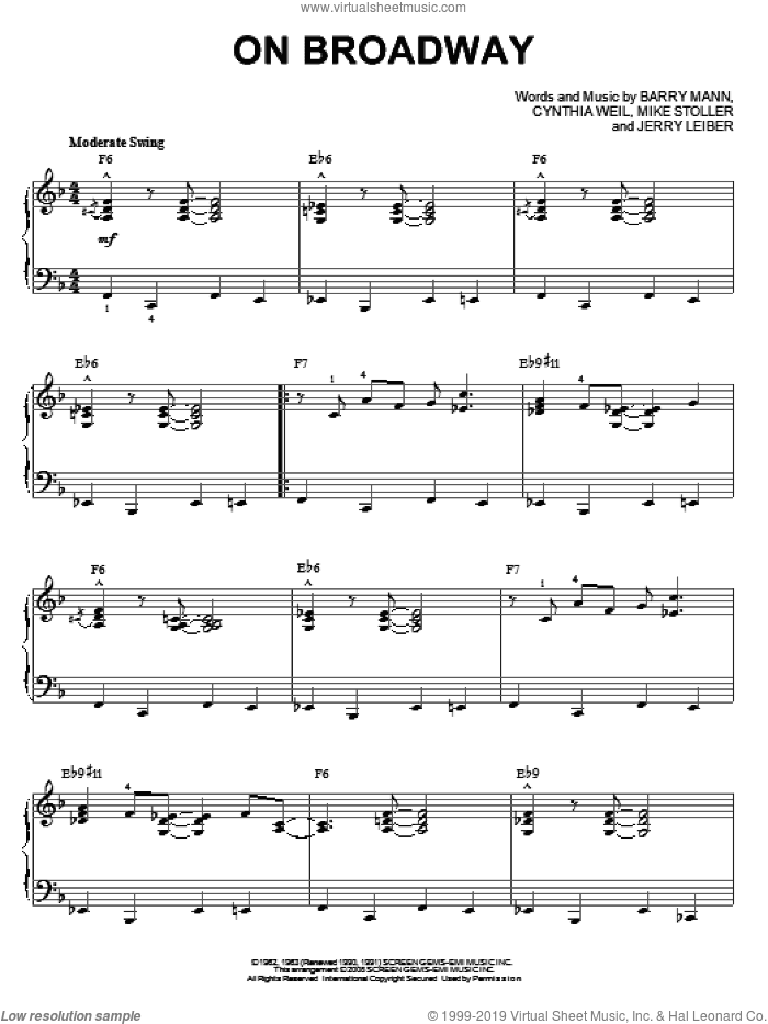On Broadway [Jazz version] (arr. Brent Edstrom)