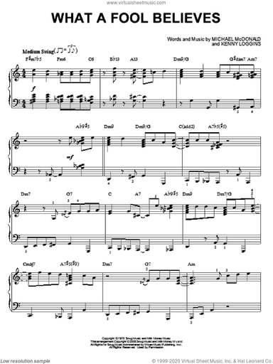 What A Fool Believes [Jazz version] (arr. Brent Edstrom)