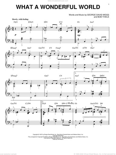 What A Wonderful World [Jazz version] (arr. Brent Edstrom)