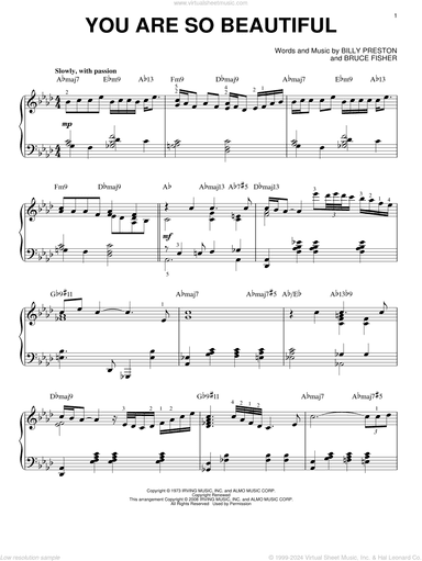 You Are So Beautiful [Jazz version] (arr. Brent Edstrom)