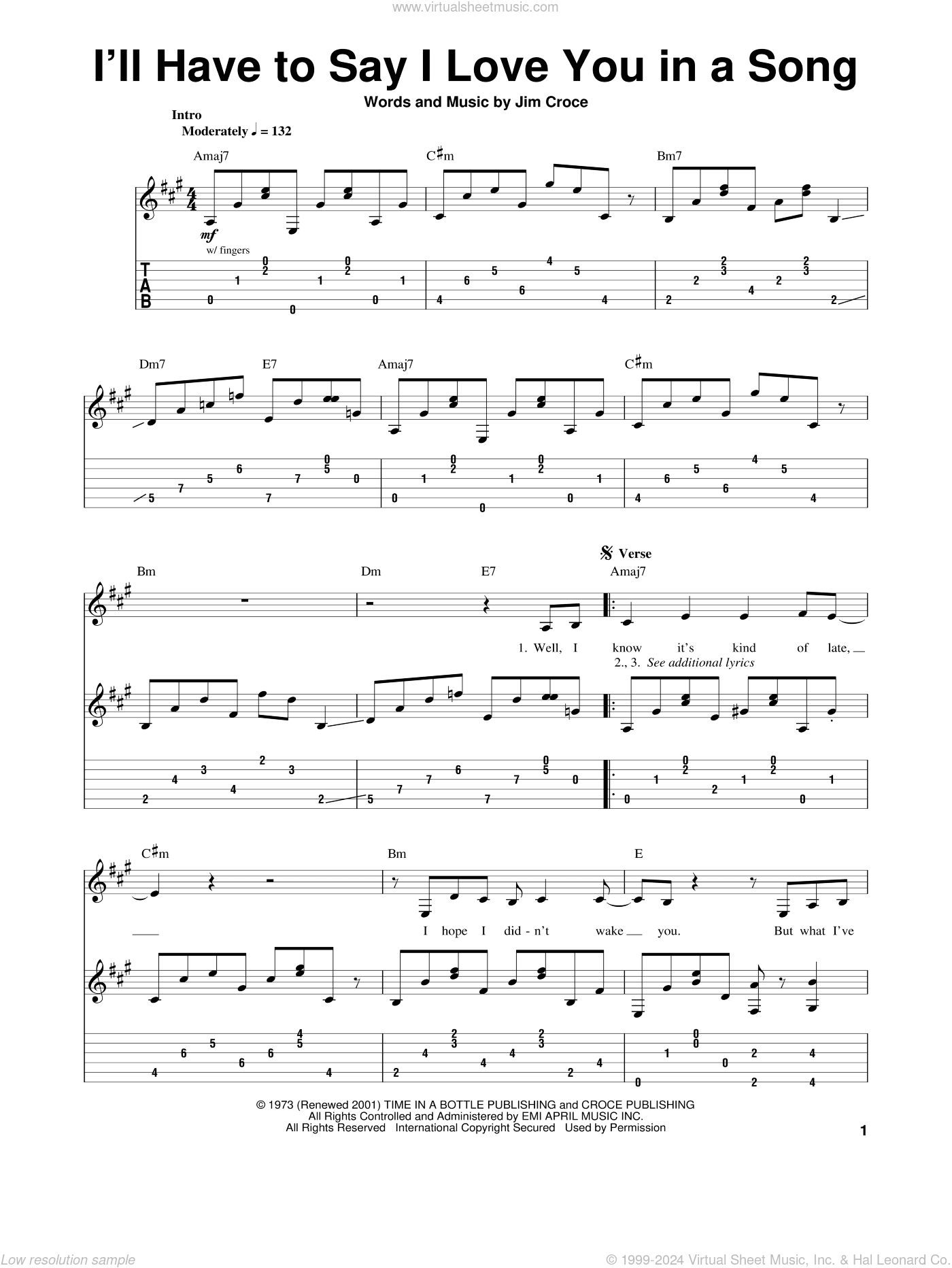 I'll Have To Say I Love You In A Song