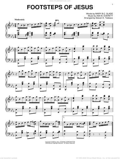 Footsteps Of Jesus [Ragtime version]