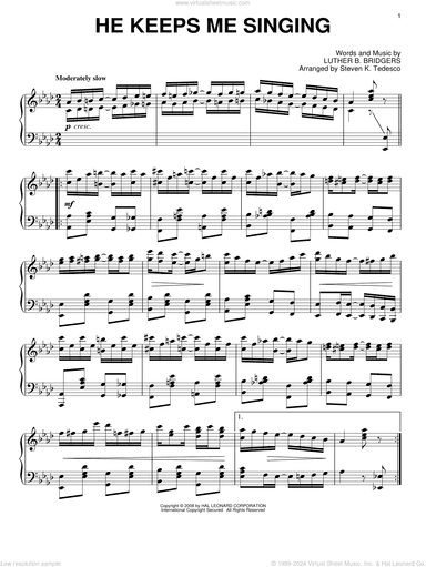 He Keeps Me Singing [Ragtime version]