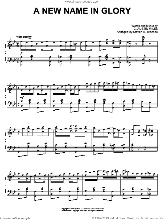 A New Name In Glory [Ragtime version]