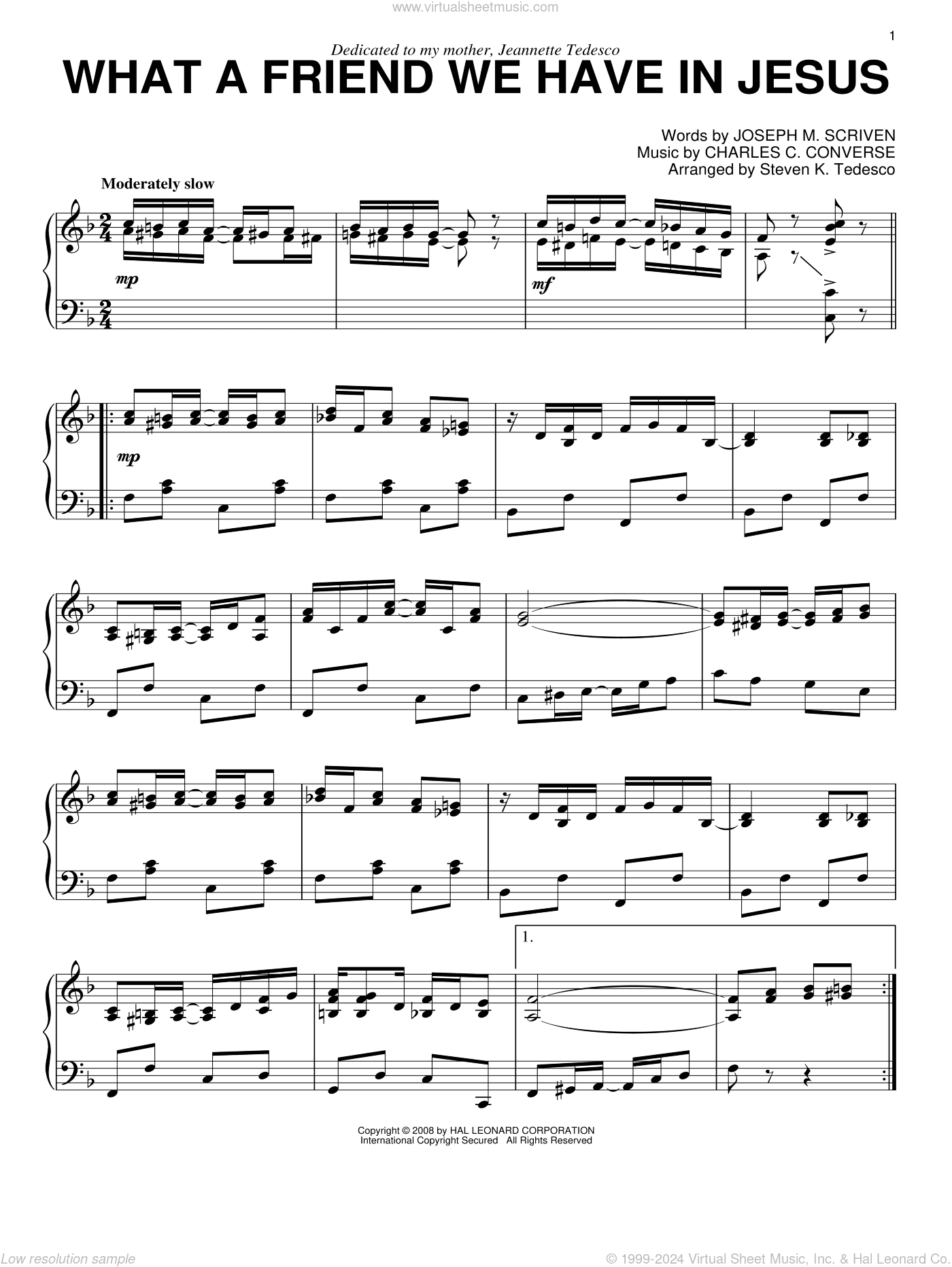 What A Friend We Have In Jesus [Ragtime version]