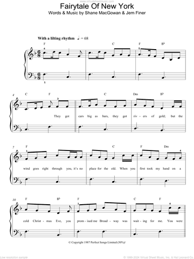 Fairytale Of New York, (easy)