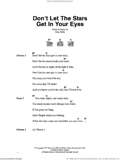 Don't Let The Stars Get In Your Eyes