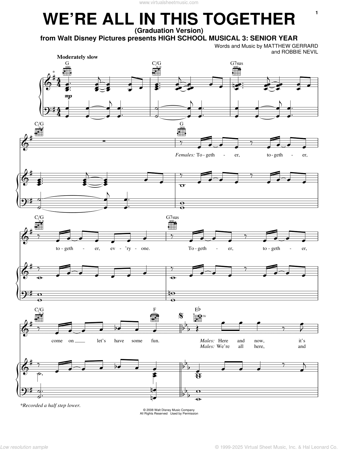 We're All In This Together (Graduation Version) (from High School Musical 3: Senior Year)