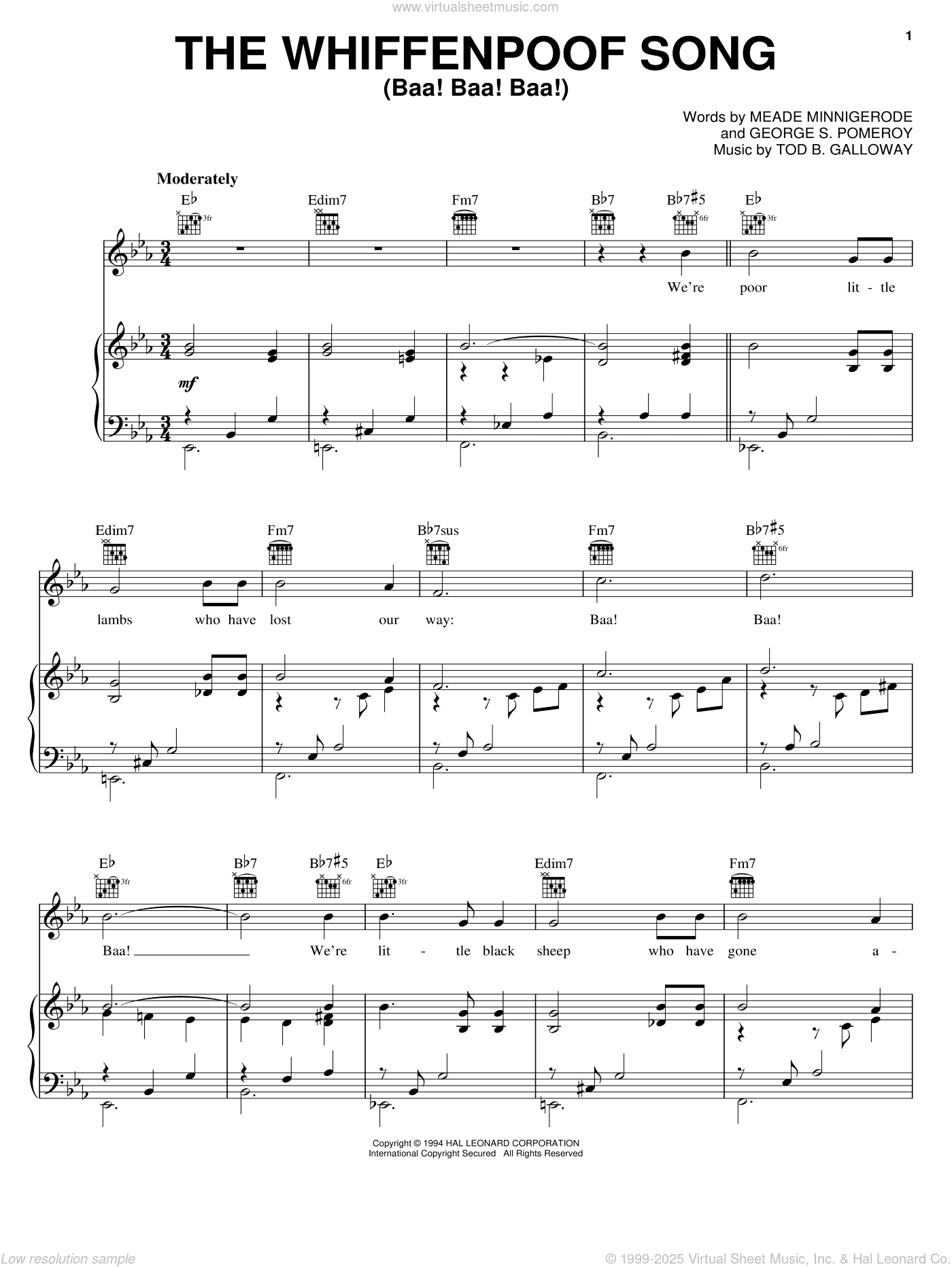 The Whiffenpoof Song (Baa! Baa! Baa!)