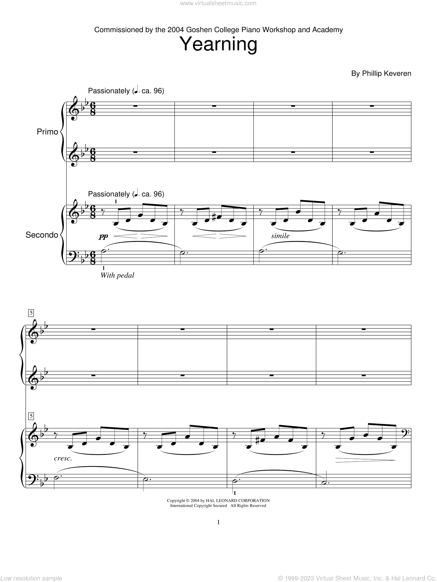 Yearning (Piano Duet)