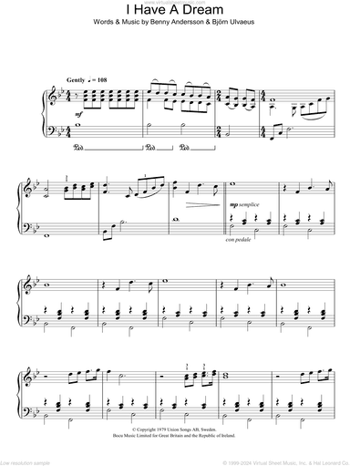 I Have A Dream, (intermediate)