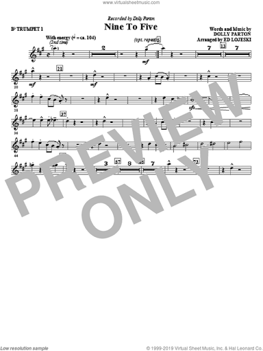 Nine To Five (arr. Ed Lojeski) (complete set of parts)