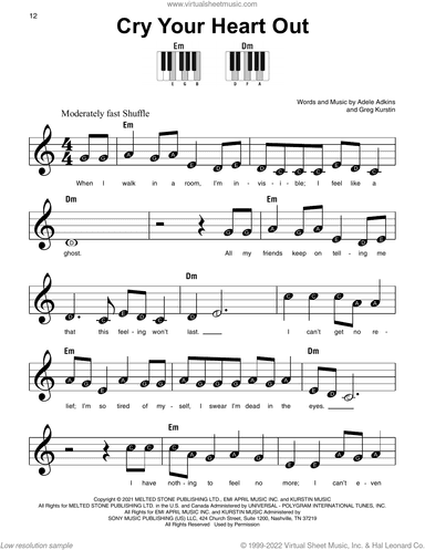 Cry Your Heart Out, (beginner)