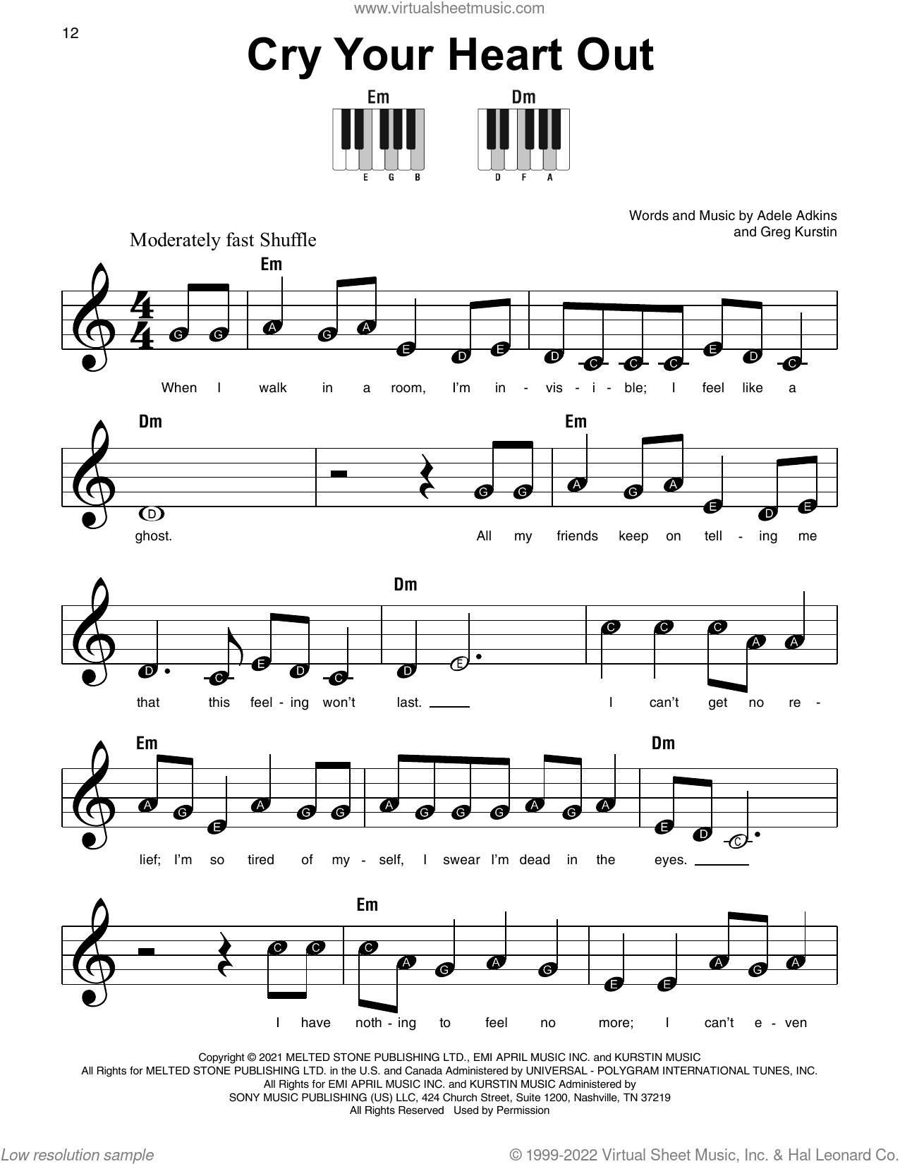 Cry Your Heart Out, (beginner)