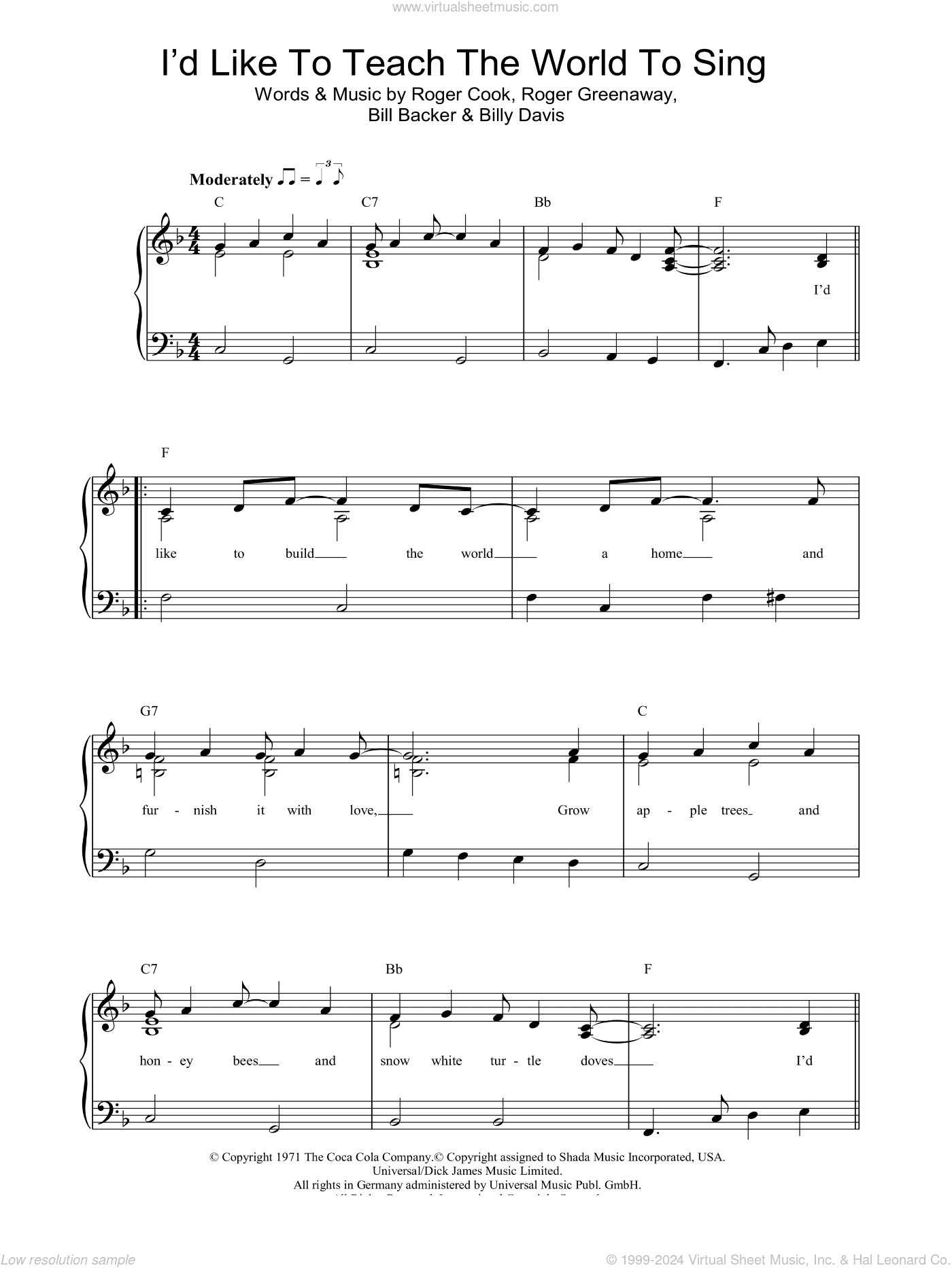 I'd Like To Teach The World To Sing