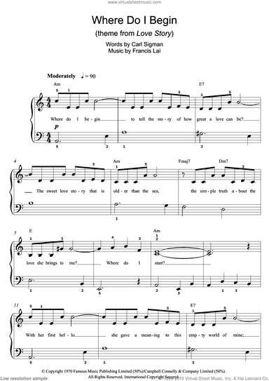 Where Do I Begin (theme from Love Story)
