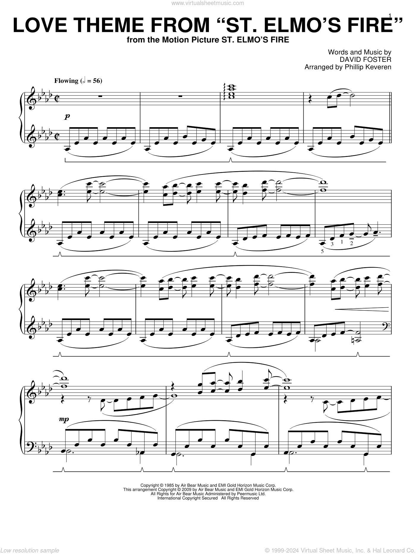 Love Theme From St. Elmo's Fire (arr. Phillip Keveren)